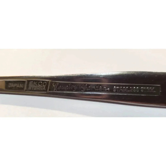 Vintage Ekco Eterna Country Garden Stainless Steel Long Handle Teaspoon Spoon - Picture 2 of 2